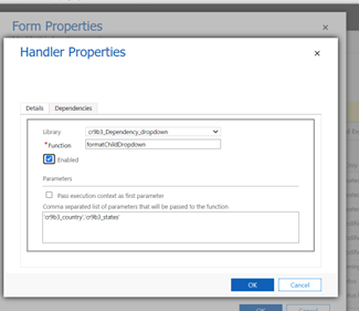 Dependency Dropdown Using Custom Script
